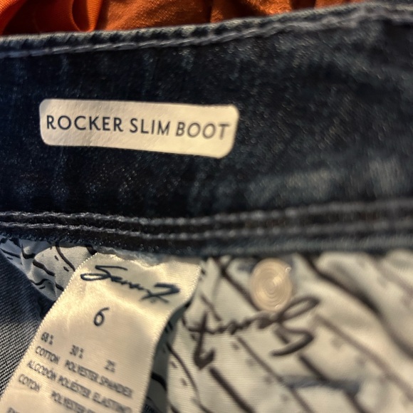 Seven7 Women's Rocker Slim Boot Cut Jeans - Dark Blue - Picture 6 of 10